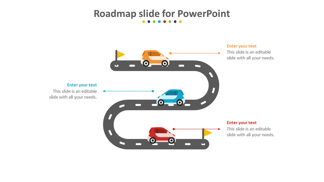 Attractive Roadmap Slide For PowerPoint Template